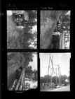 Man hit by log-fatal; Water tower (4 Negatives); July - August 1956, undated [Sleeve 1, Folder h, Box 10]